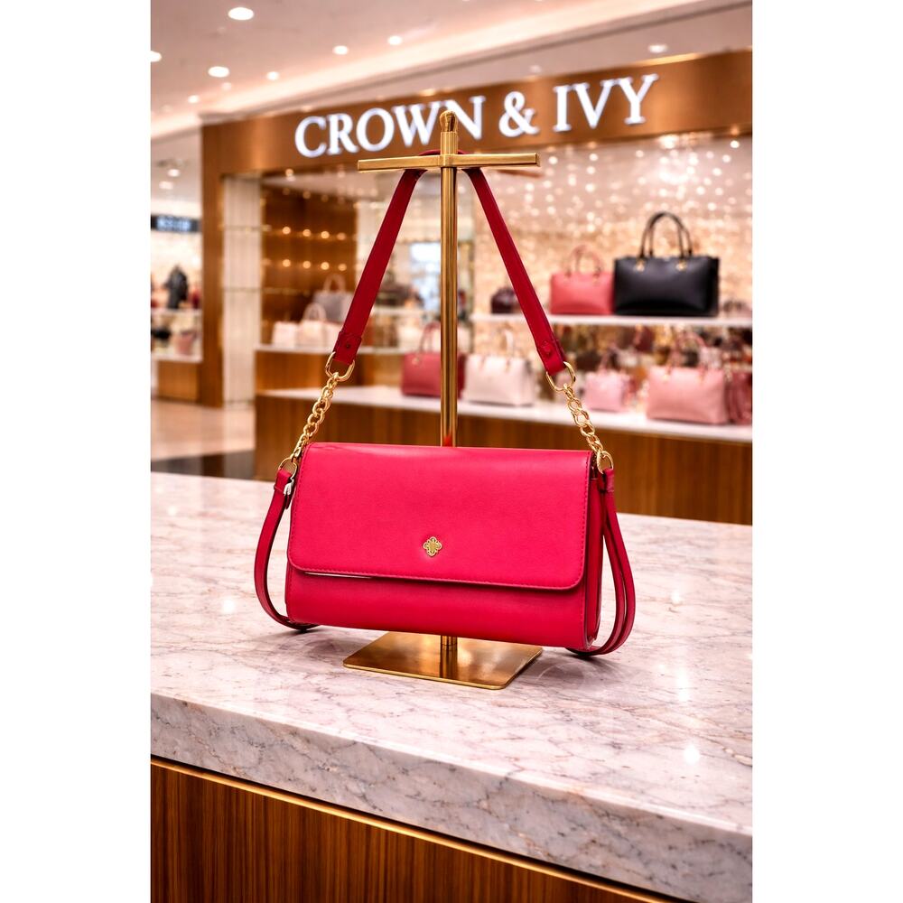 Crown & Ivy Darci Crossbody Bag- Cranberry